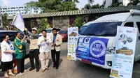 Pelepasan peserta mudik disabilitas tujuan Lampung-Palembang dari LAZISMU Jalan Menteng Raya 62, Jakarta hari ini, Kamis, 30 Mei 2019. (Liputan6.com/Fitri Haryanti Harsono)