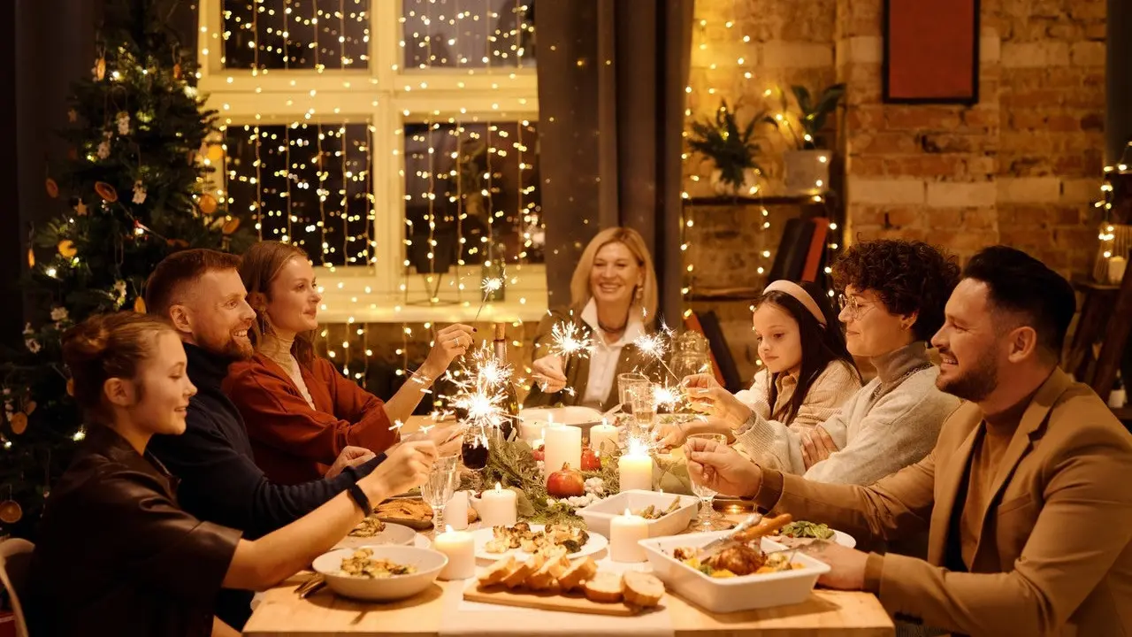 Ilustrasi Christmas dinner