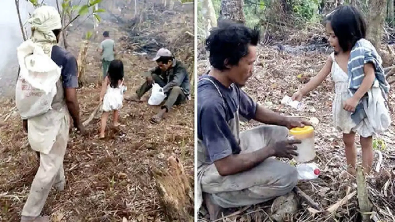Setiap Hari, Bocah 5 Tahun Ini Tuntun Ayahnya yang Buta Bekerja 