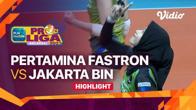 Berita Video, Highlights PLN Mobile Proliga 2023 antara Jakarta Pertamina Fastron Vs Jakarta BIN pada Jumat (10/3/2023)
