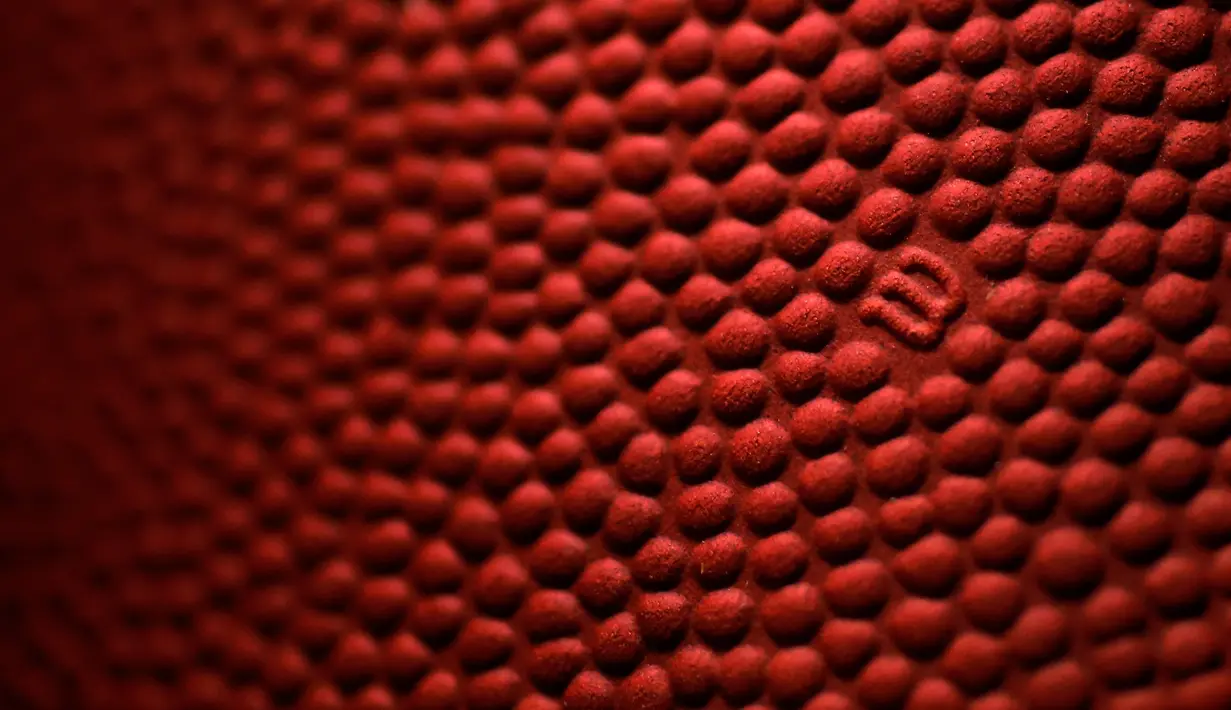 Sebuah bahan kulit buatan pabrik Horween Leather Co yang akan dijadikan sebuah bola, Chicago, AS (19/1). (AP Photo/Charles Rex Arbogast)