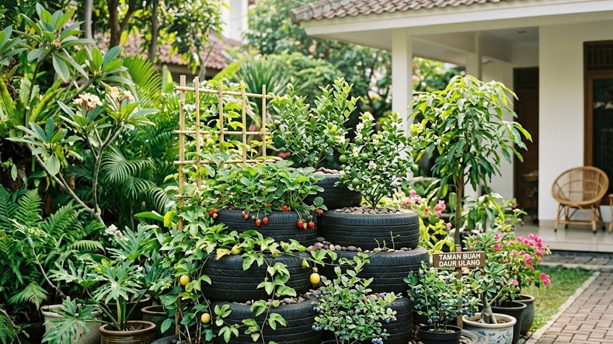 7 Tanaman Buah yang Cocok Ditanam di Ban Bekas Bertingkat, Solusi Kreatif untuk Lahan Sempit