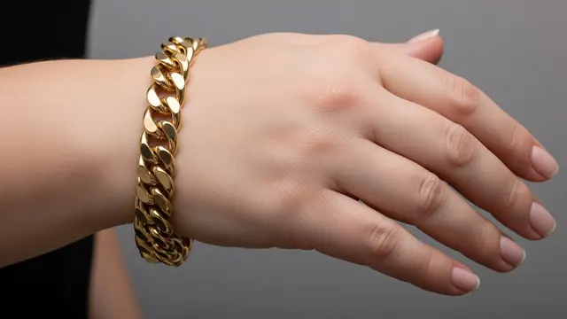 Model Gelang Emas Klasik untuk Tangan Besar/Ilustrasi Gemini AI