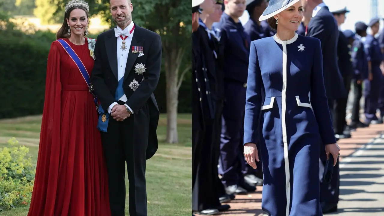 Konsep Gaun Diplomatik ala Kate Middleton, Pakai Gaun merah hingga Tiara Putri Diana