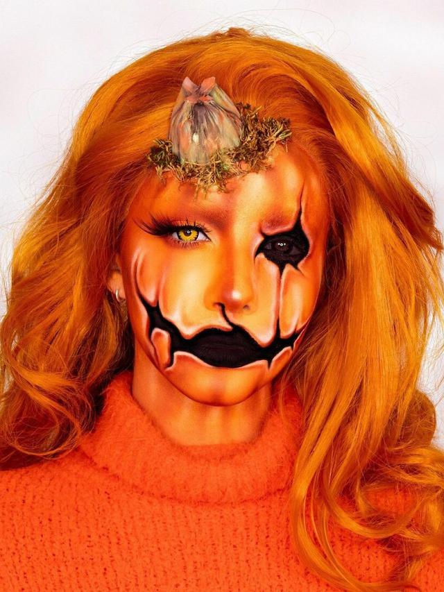 Wanita Ini Buat Ide Makeup Halloween 3D, 7 Hasilnya Curi Perhatian