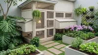 9 Desain Kandang Ayam Estetik Menyatu dengan Taman Rumah, Inspirasi Halaman Asri