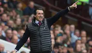 Unai Emery ditunjuk menjadi pelatih Aston Villa pada 1 November 2022 menggantikan Steven Gerrard saat The Villans berada di posisi ke-17 dari 20 tim di Liga Inggris 2022/2023. Kini, hingga pekan ke-33 Aston Villa melesat ke posisi ke-5 mengungguli Chelsea, Tottenham Hotspur dan Liverpool. (AFP/Geoff Caddick)