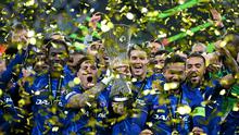 Prestasi pertama Enzo Maresca sebagai pelatih adalah mempersembahkan gelar juara Conference League 2024/2025 untuk The Blues. (AFP/John Macdougall)