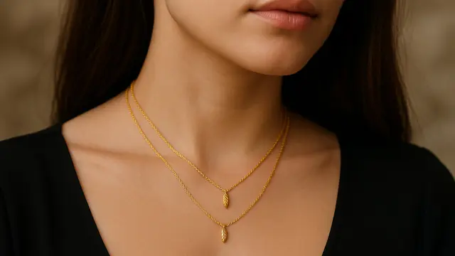 Model Kalung Emas Padi 1 Suku 5 Gram