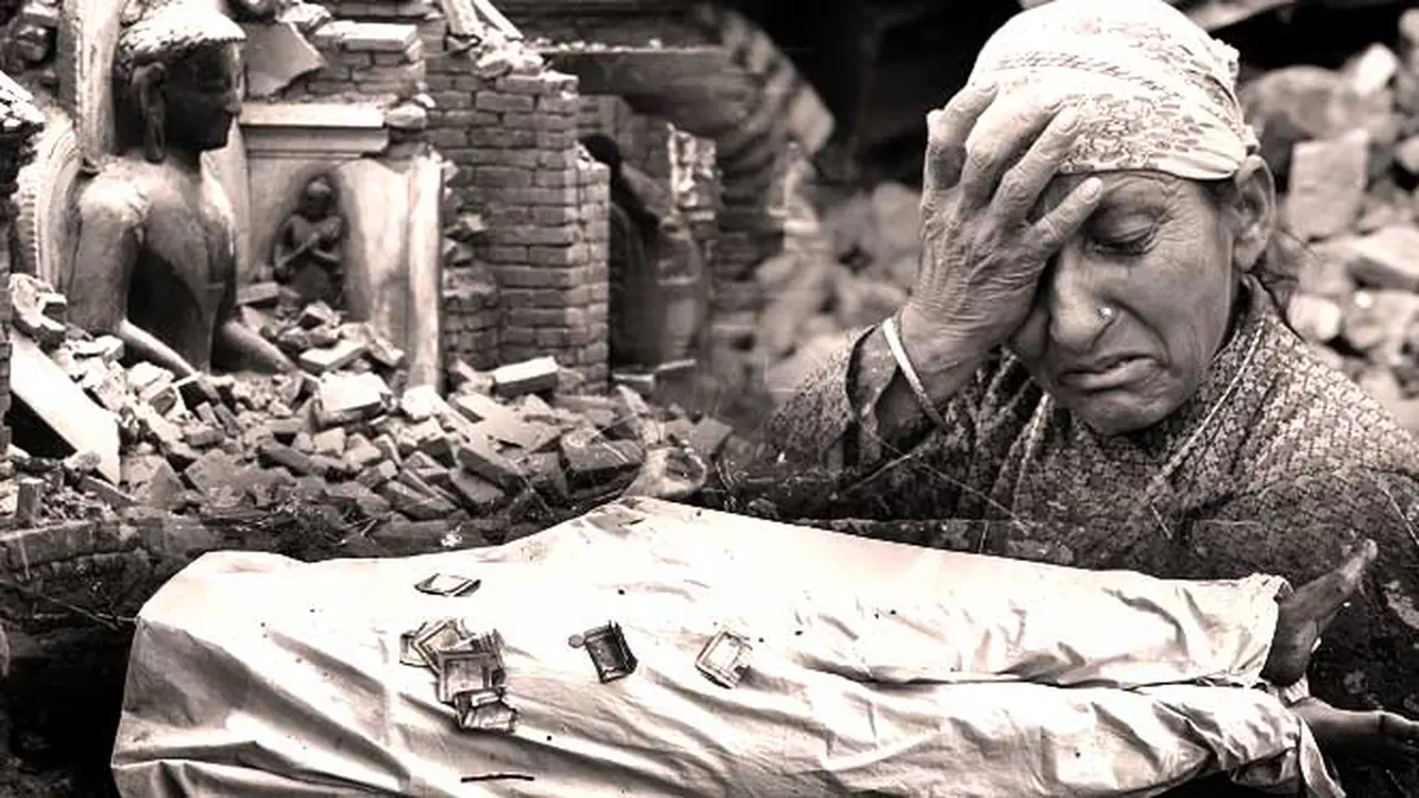 Ilustrasi lipsus gempa Nepal