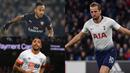 Harry Kane dan Pierre Emerick Aubameyang saling bersaing menjadi pemuncak daftar top scorer Premier League. Saat ini kedua pemain sudah mencatatkan 14 gol namun Harry Kane unggul dalam menciptakan assist. (Kolase Foto AFP)