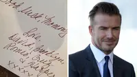 Ini Isi Surat Romantis David Beckham untuk Victoria