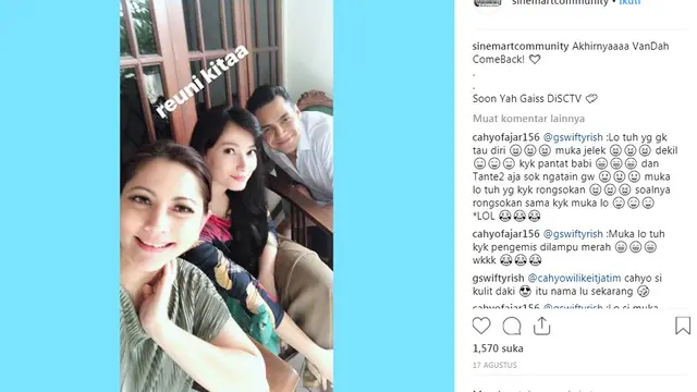 Asmirandah dan Jonas Rivanno di lokasi syuting (Instagram/ @sinemartcommunity)
