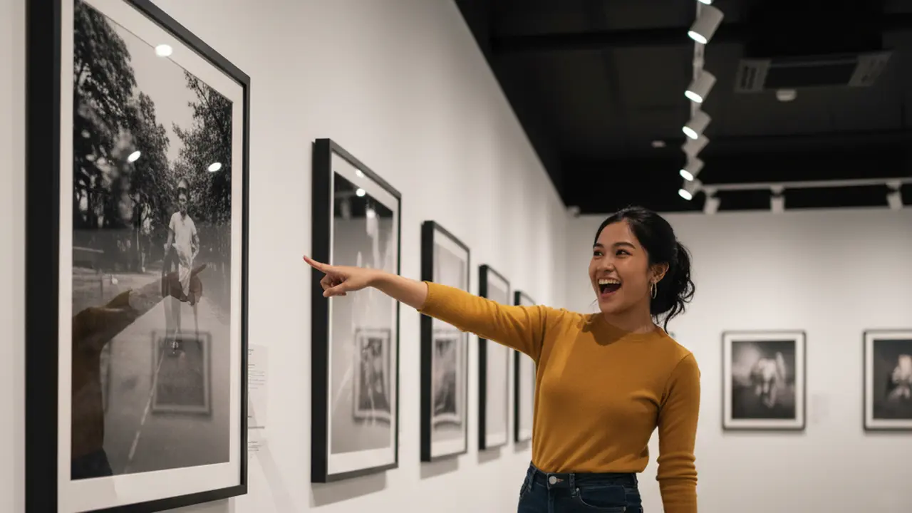 Prompt AI Edit Foto Sedang di Museum