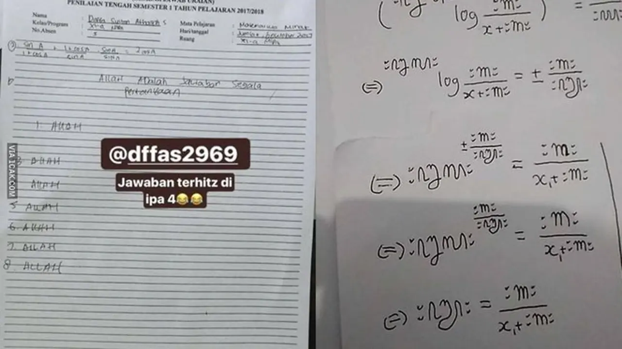 6 Jawaban Absurd Murid saat Ulangan Matematika Ini Bikin Tepuk Jidat