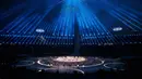 Sejumlah artis tampil dalam memeriahkan Upacara Pembukaan Paralympics 2018 di Stadion Olimpiade Pyeongchang, di Pyeongchang, Korea Selatan, (9/3). (Simon Bruty/OIS/IOC via AP)