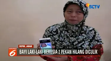 Seorang ibu warga Kota Depok, Jawa Barat, Jumat pagi kehilangan bayinya yang baru berusia 2 pekan.