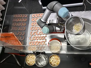 Di Singapura ada robot yang bisa membuat santapan laksa. Bernama Sophie dan ia hanya membutuhkan waktu 45 detik saja saat memasak.