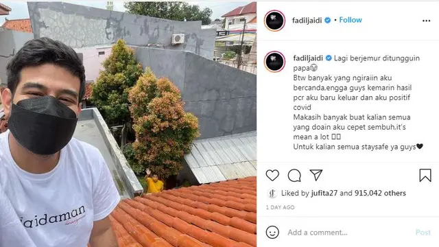 Fadil Jaidi positif Covid-19