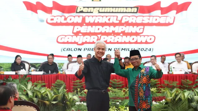 Mahfud Md resmi menjadi bakal calon wakil presiden pendamping Ganjar Pranowo.