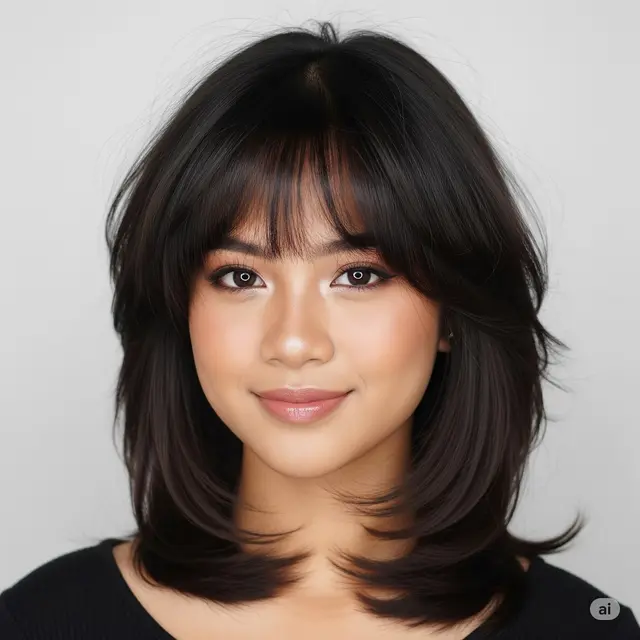 Gaya Rambut Segi Bertingkat yang Cocok untuk Semua Wajah. Foto: Gemini