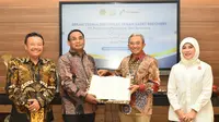 Acara penyerahan sertifikat aset negara dari Badan Pertanahan Nasional (BPN) kepada Pertamina di Kantor Pusat Pertamina, Jakarta, Jumat (29/9/2023). (Dok Pertamina)