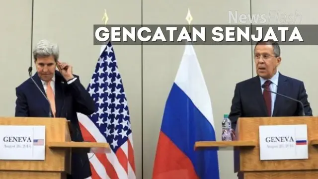 Rusia dan Amerika Serikat mengumumkan gencatan senjata di Suriah rencananya kesepakatan tersebut 12 september 2016