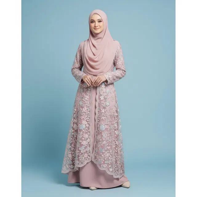 Gamis Premium Bordir Tipis Puricia