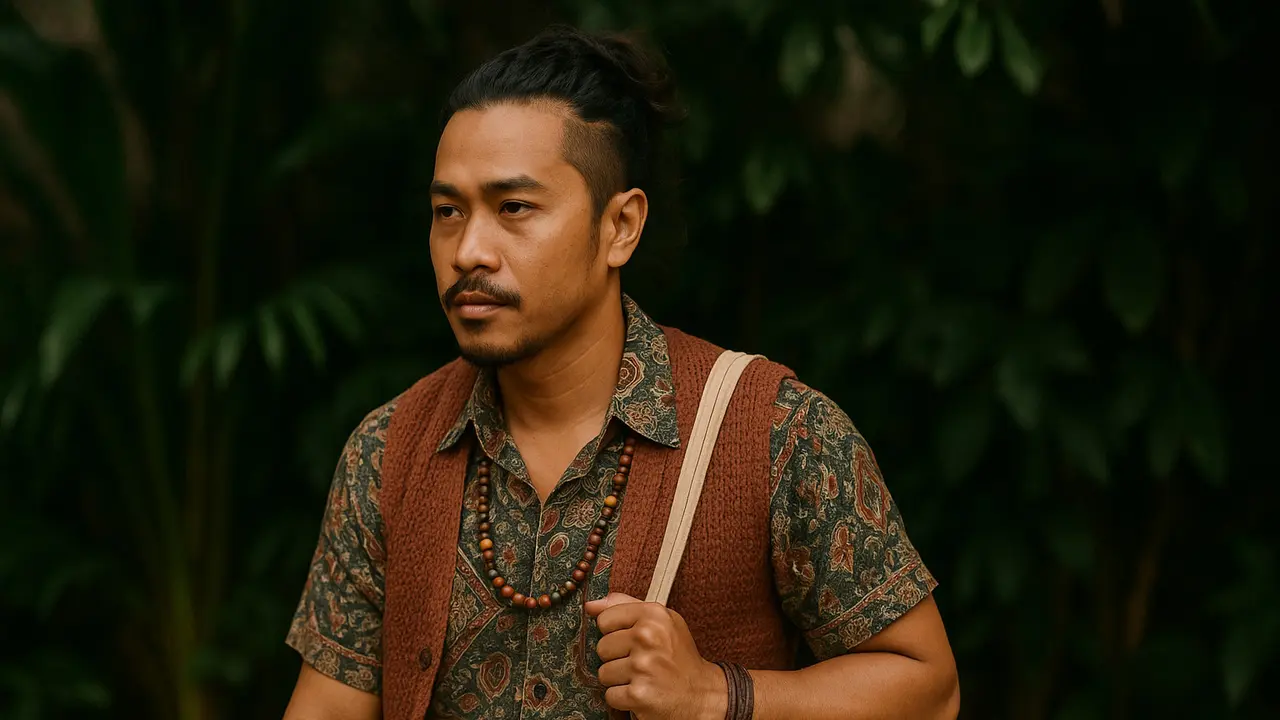 Gaya Pakaian yang Cocok untuk Model Rambut Man Bun Undercut (Foto: ChatGPT)