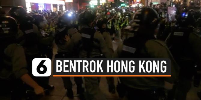 VIDEO: Polisi Hong Kong Semprot Wartawan dengan Cairan Merica