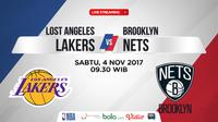 Jadwal NBA, LA Lakers vs Brooklyn Nets. (Bola.com/Dody Iryawan)