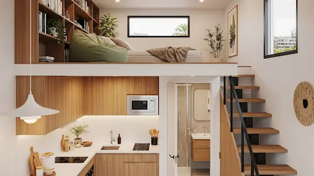 Rumah 4x3 dengan Loteng Santai