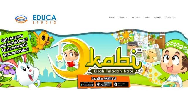 Tampilan laman web Educa Studio 3
