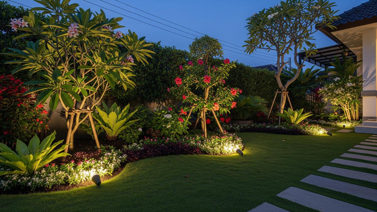 8 Model Taman Depan Rumah dengan Lampu Sorot Estetik dan Anti Ular, Ini Tips Penataannya
