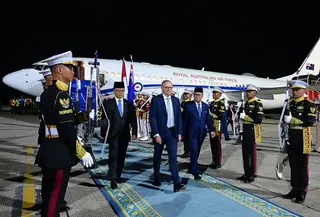 PM Australia Anthony Albanese tiba di Jakarta dalam rangka melakukan kunjungan kerja. Dia akan bertemu Presiden Prabowo di Istana pada Jumat, 6 Februari 2026. (Foto: Biro Pers Istana)