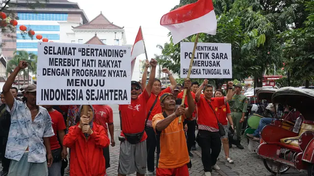 Aksi Kopral Bagyo Tolak Isu SARA