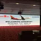 Maskapai penerbangan Malindo Air menggelar penerbangan perdana pesawat Boeing 737 Max 8 di Kuala Lumpur International Airport, Senin (22/5/2017).(Liputan6.com/Vina Muliana)