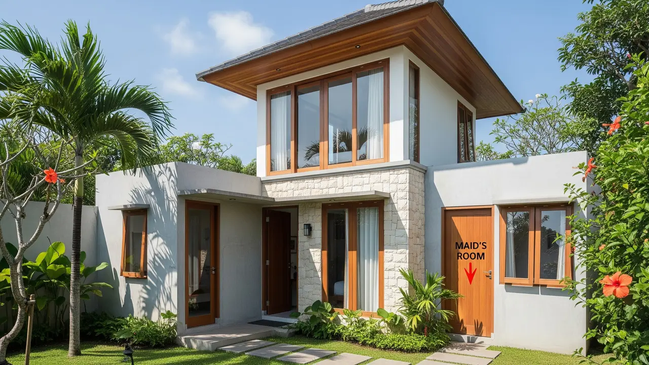 Model Rumah Kecil dengan Kamar Asisten Rumah Tangga