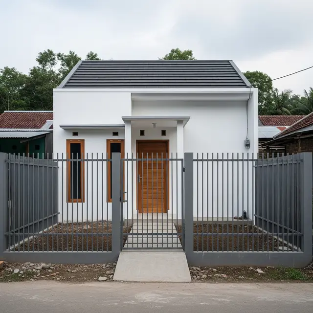 9 Desain Pagar Minimalis untuk Rumah Type 45 di Desa, Modern dan Estetik