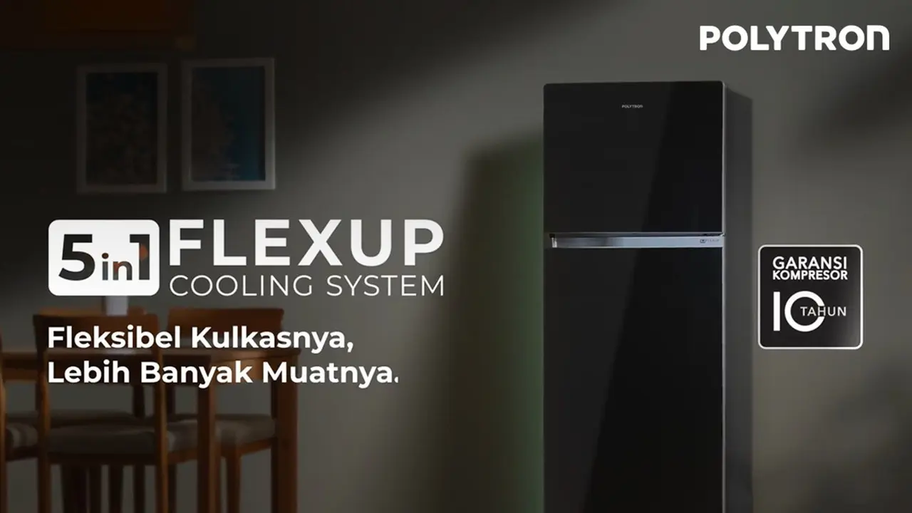 Penyimpanan Lebih Besar, Cek Ragam Keunggulan dari Polytron 5in1 Flex Up Refrigerator Yuk!