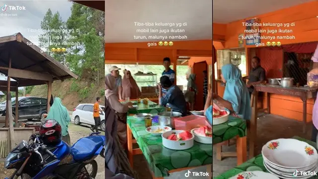 Dikira Warung, Wanita Ini Malu Singgah di Rumah Warga yang Lagi Makan Keluarga