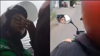 Ojol Tidak Berani Ngebut, Ibu-Ibu Ini Minta Nyetir Motornya (TikTok/@ninajulianaaa)