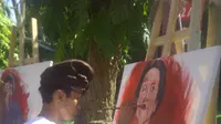 Mahasiswa Bali Tuangkan Sosok Megawati di Kanvas 