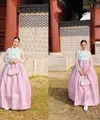 Gaya Raisa Kenakan Hanbok di Korea Selatan. [@raisa6690]