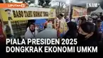 Turnamen pramusim Piala Presiden 2025 tak hanya jadi ajang pemanasan klub-klub sepak bola, tapi juga berkah bagi pelaku UMKM.