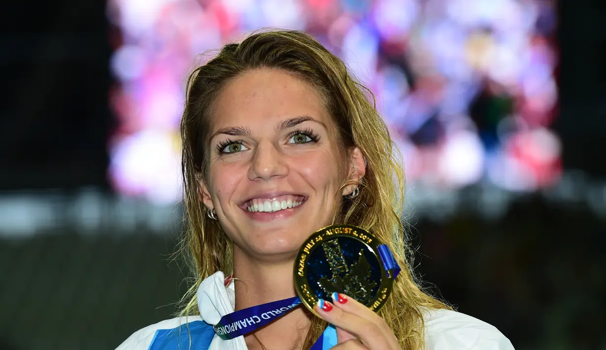 Yuliya Efimova adalah salah satu perenang andalan Rusia yang meraih perunggu 200m gaya dada Olimpiade London 2012 dan juara dunia gaya dada tahun 2009, 2013, dan 2015. (AFP/Christophe Simon)