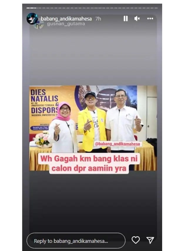 7 Potret Andika Mahesa Lanjutkan Pendidikan di Bangku Kuliah, Pakai Jas Almamater