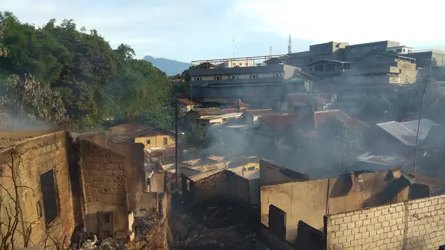 Sisa kebakaran di Kelurahan Gudang, Bogor. (Liputan6.com/Achmad Sudarno)
