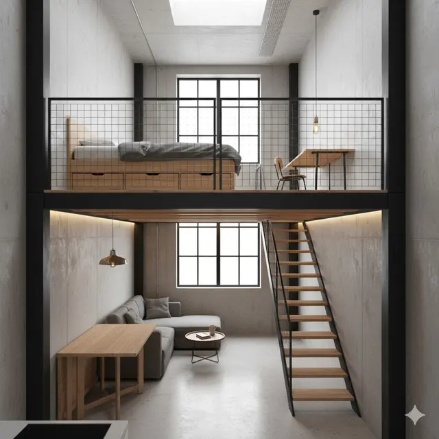 7 Tren Rumah Mezzanine Bergaya Industrial Minimalis untuk Hunian Sempit, Solusi Cerdas Maksimalkan Ruang