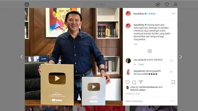 Basuki Tjahaja Purnama atau Ahok.